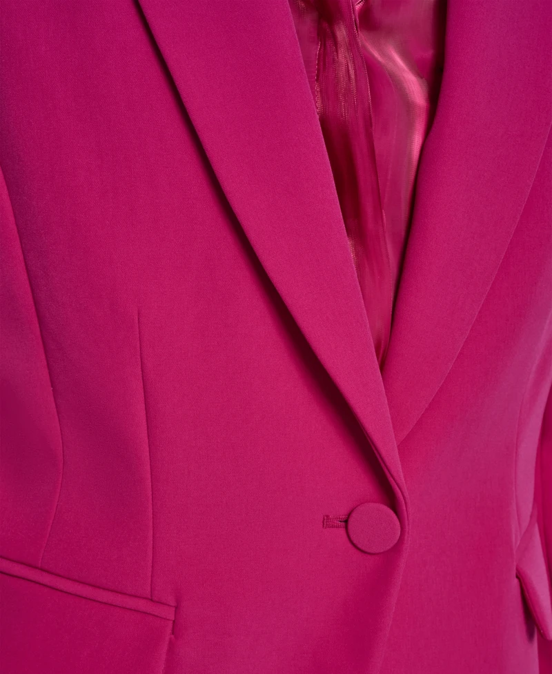 Dkny Petite 1-Button Notch Collar Jacket