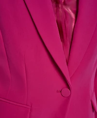 Dkny Petite 1-Button Notch Collar Jacket