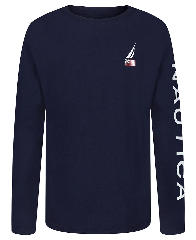 Nautica Boys 8-20 Usa J-Class Long Printed Sleeve T-Shirt