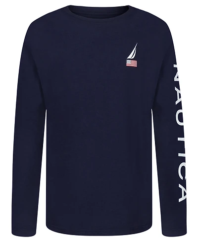 Nautica Boys 8-20 Usa J-Class Long Printed Sleeve T-Shirt