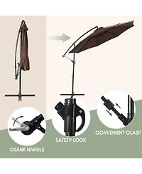 WestinTrends 10 Ft Outdoor Patio Cantilever Offset Umbrella