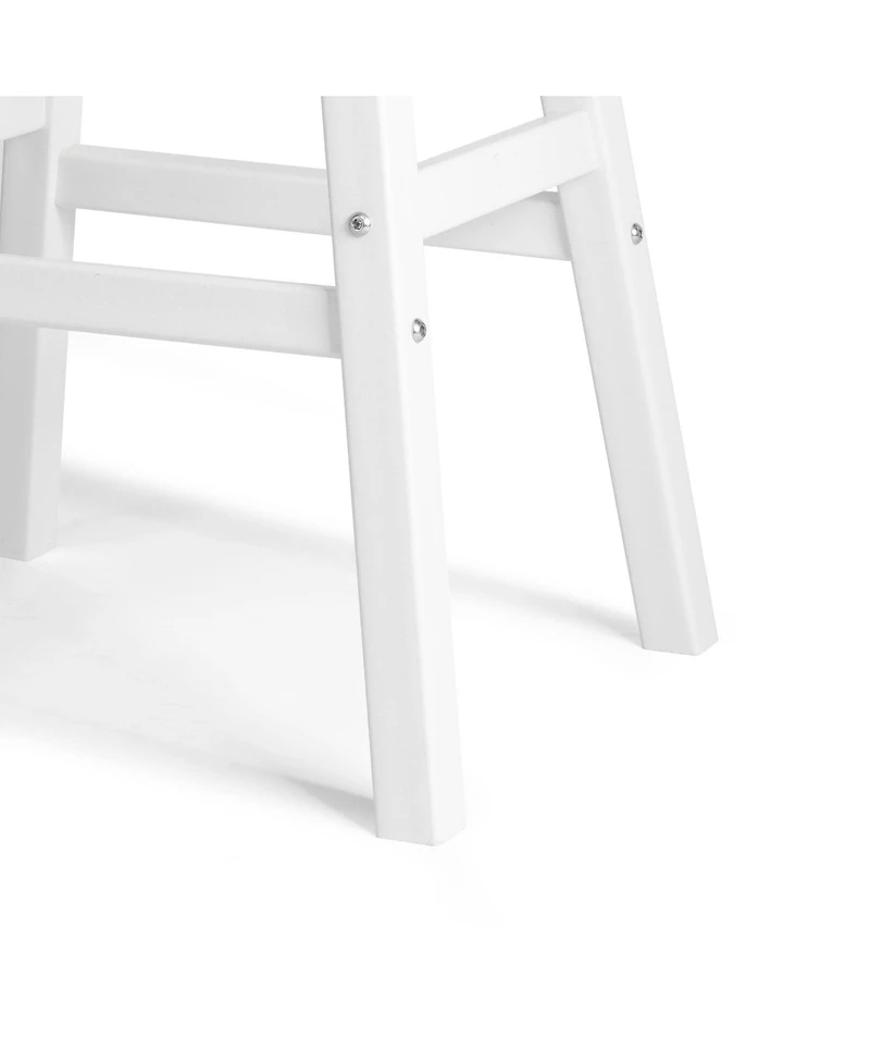 Outdoor Patio Adirondack Bar Height Stool Saddle Seat Chair