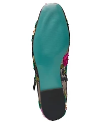 Betsey Johnson Women's Nova Embroidered Mesh Mary Jane Flats