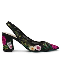 Betsey Johnson Women's Lira Mesh Embroidered Pumps