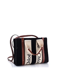 Pre-Owned Chloe Small Woody Tote Felt with Leather and Canvas