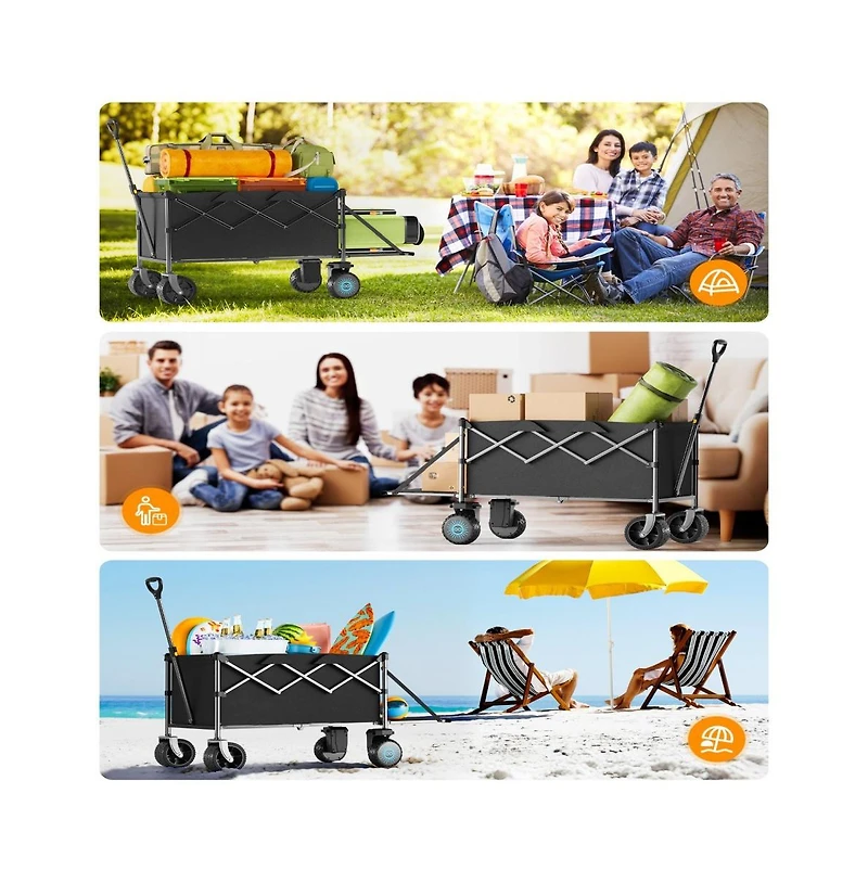 Single-drive foldable electric multi-functional sports equipment trolley: Equipped with 360° all-terrain capability, dual 300-watt motors and 6.5