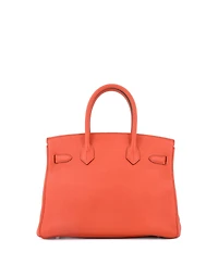 Pre-Owned Hermes Birkin 30 Handbag Orange Togo with Gold Hardware