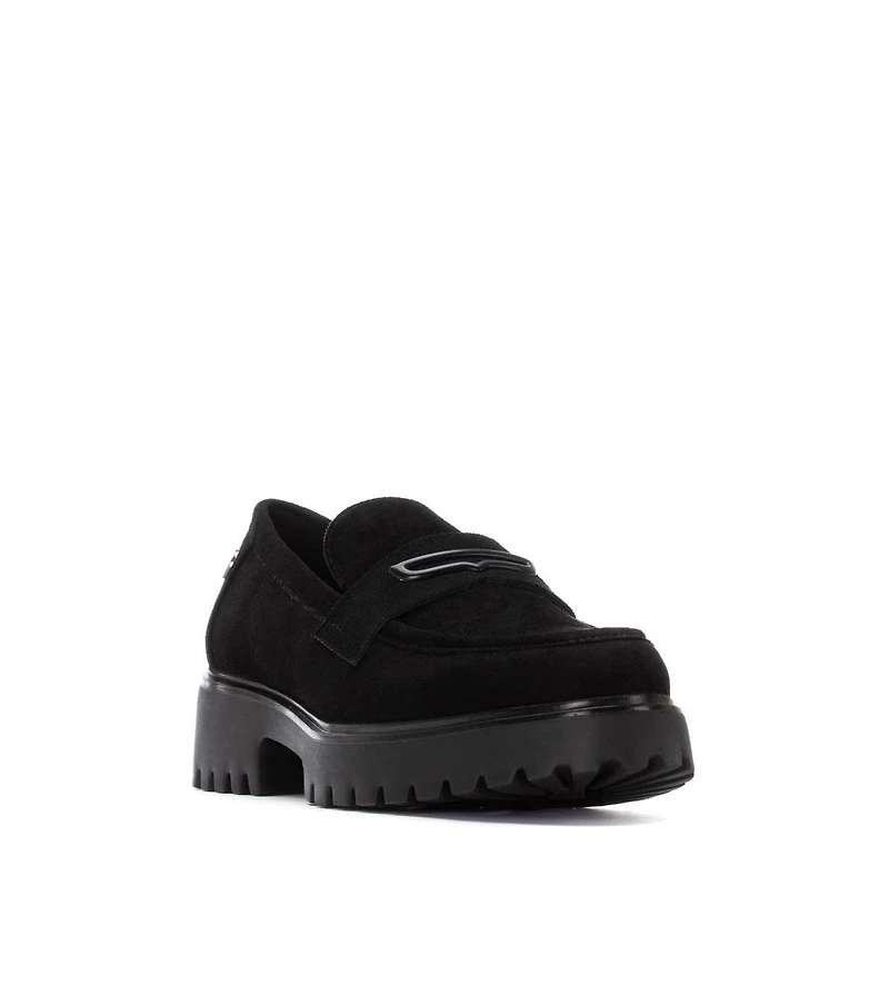 Women's Casual Suede Penny Loafers Refresh Collection By Xti