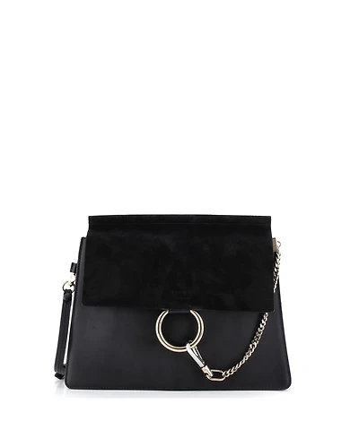 Pre-Owned Chloe Medium Faye Shoulder Bag Leather and Suede