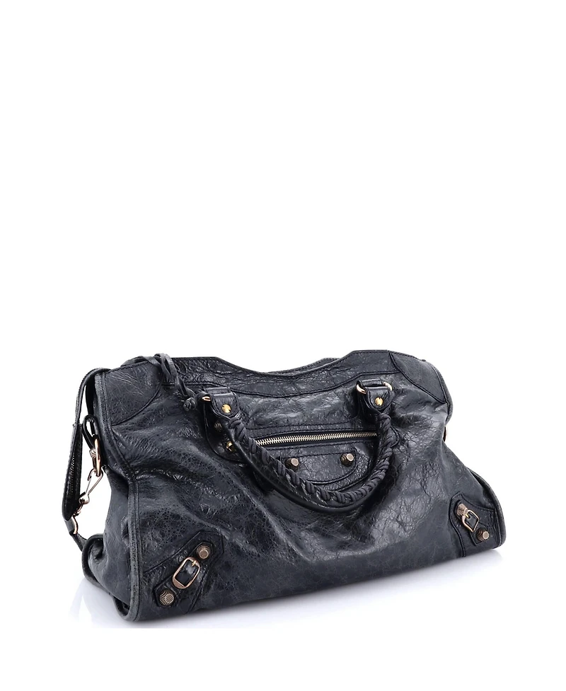 Pre-Owned Balenciaga Medium City Giant Studs Bag Leather