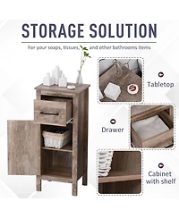 Slickblue Compact Modern Bathroom Cabinet with Shelves for Storage and Style