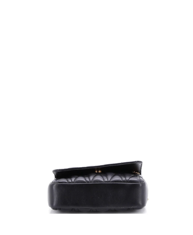 Pre-Owned Versace Virtus Clutch on Chain Quilted Leather