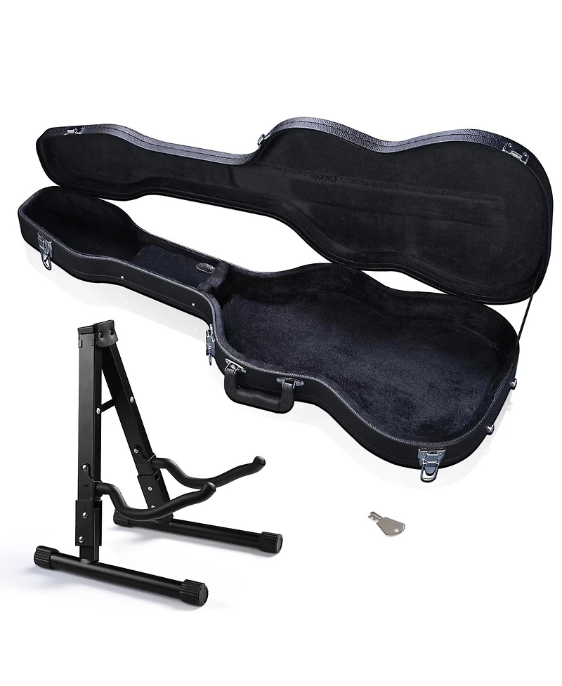 Yescom Electric Guitar Case for Stratocaster Style w/ Folding Guitar Floor Stand