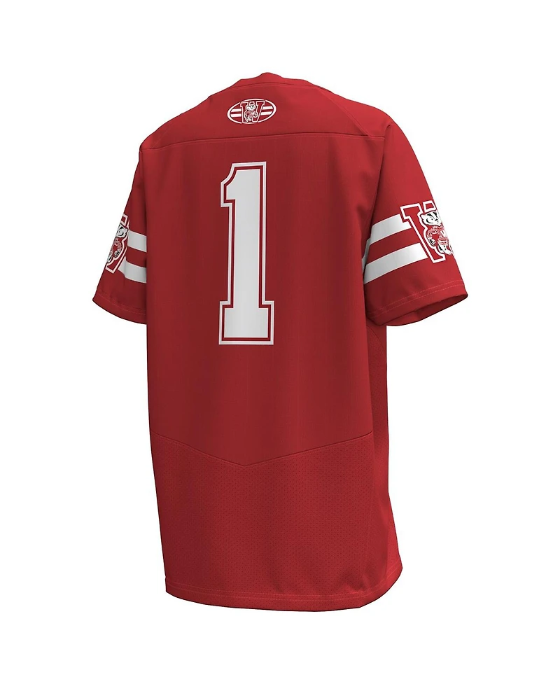 Under Armour Big Boys and Girls 1 Red Wisconsin Badgers 1980 Throwback Home Replica Game Jersey