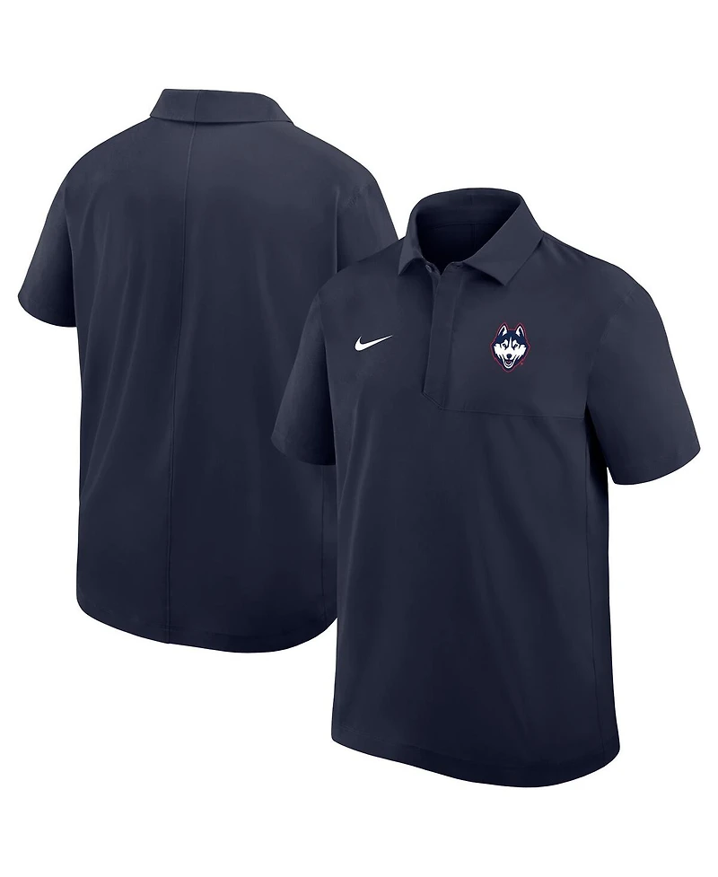 Nike Men's Navy UConn Huskies Woven Dri-fit Polo Shirt