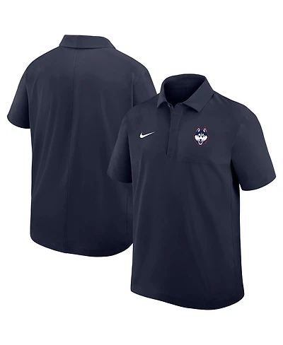 Nike Men's Navy UConn Huskies Woven Dri-fit Polo Shirt