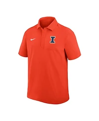 Nike Men's Orange Illinois Fighting Illini Woven Dri-fit Polo Shirt