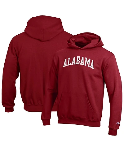 Champion Big Boys and Girls Crimson Alabama Tide Basic Arch Hoodie