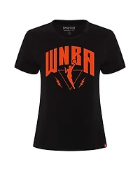 Sportiqe Women's Black Wnba Logo woman Arcadia Premium T-Shirt