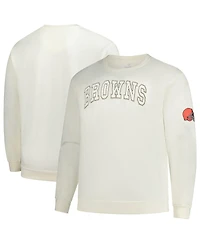 Profile Men's Cream Cleveland Browns Big Tall Fleece Sweatshirt