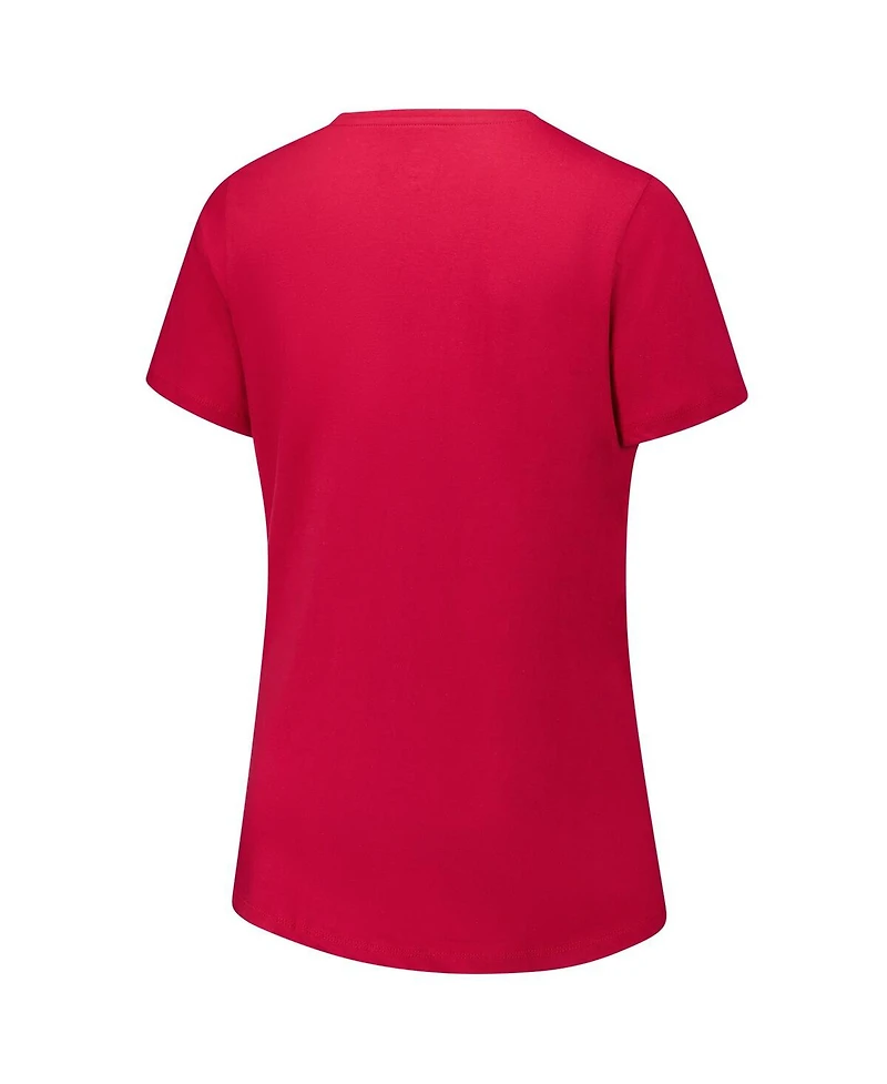 Fanatics Women's Crimson Oklahoma Sooners Plus Lean Scoop Neck T-Shirt