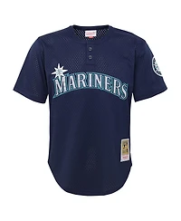Mitchell & Ness Big Boys and Girls Ichiro Suzuki Navy Seattle Mariners Cooperstown Collection Mesh Batting Practice Jersey