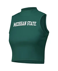 ZooZatz Women's Green Michigan State Spartans Cropped Tank Top