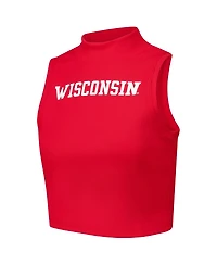 ZooZatz Women's Red Wisconsin Badgers Cropped Tank Top