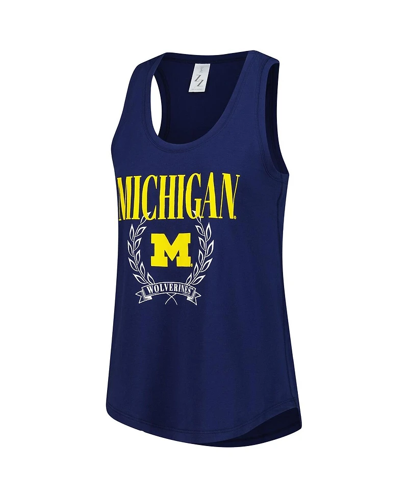 ZooZatz Women's Navy Michigan Wolverines Everyday Tank Top