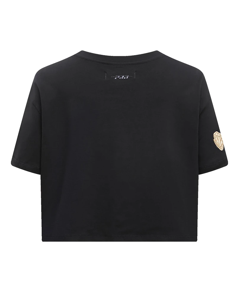 Pro Standard Women's Black Memphis Grizzlies Holiday Glam Boxy T-Shirt