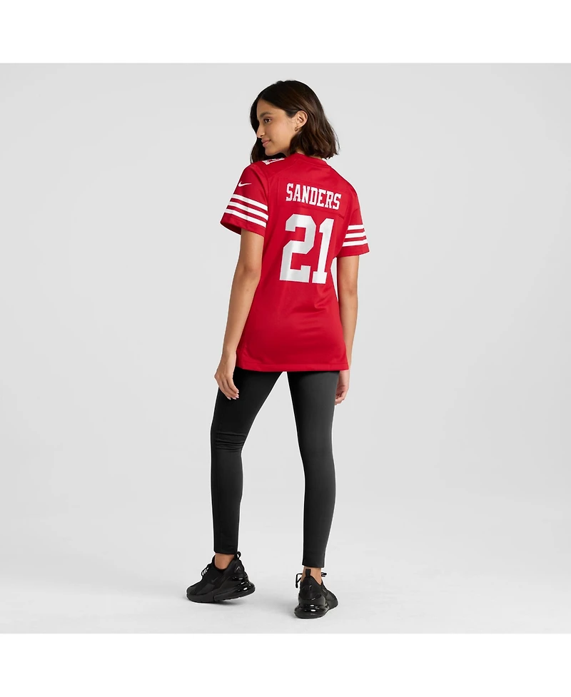 Nike Women's Deion Sanders Scarlet San Francisco 49ers Retired Player Game Jersey
