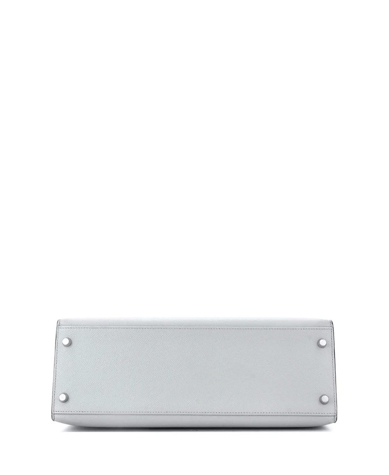 Pre-Owned Hermes Kelly Handbag Epsom with Palladium Hardware