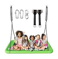 Tree Swing for Kids and Adults, 60" Waterproof Rectangle Platform Swing