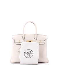 Pre-Owned Hermes Birkin 30 Handbag Light Togo with Rose Gold Hardware