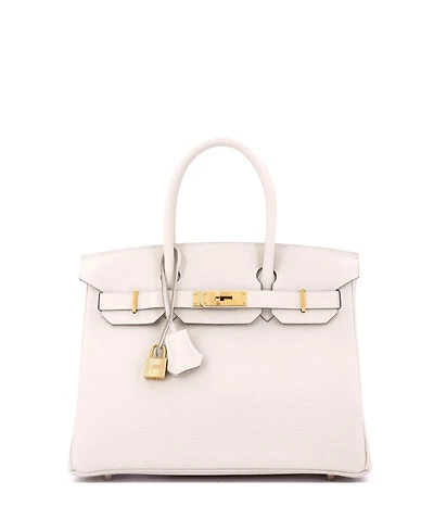 Pre-Owned Hermes Birkin 30 Handbag Light Togo with Rose Gold Hardware