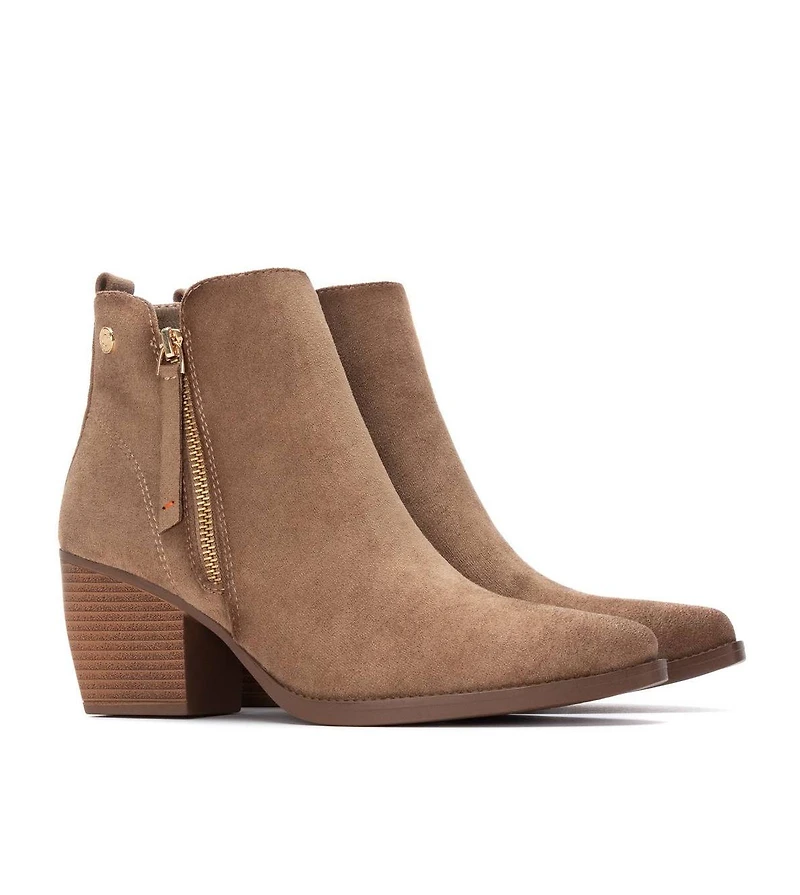 Women's Italian Western Suede Booties Refresh Collection By Xti