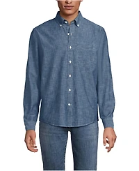 Lands' End Men's Long Sleeve Chambray Shirt