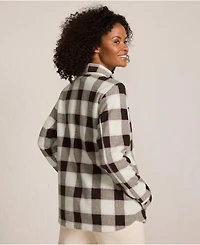 Lands' End Women's Petite Print Anyweather Fleece Shirt Jacket