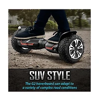 Warrior 8.5" All-Terrain Electric Balance Scooter-42V, 1.5A, 50Hz/60Hz, Music Speakers, Colorful Led Lights | Valentine's Day Gift for Teens, Fam
