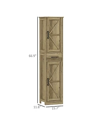 Slickblue Sturdy Compact Bathroom Storage Cabinet Ideal for Towels and Essential Bathroom Items