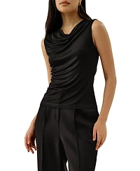 Lilysilk Women's Silk Jersey Cowl-neck Sleeveless Top