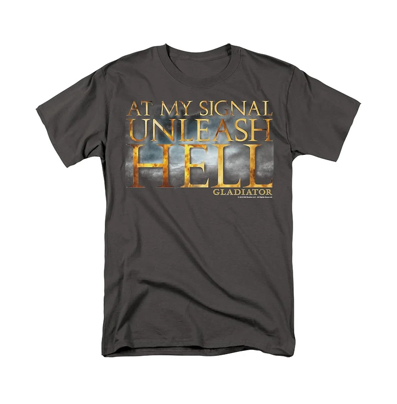 Logovision Men's Gladiator Unleash Hell T Shirt