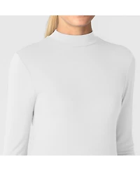 Wink Layers Women's Long Sleeve Mock Neck Silky Tee