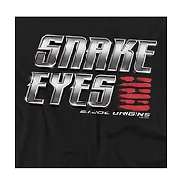 Logovision Men's Snake Eyes G.i. Joe Origins Logo Stacked T Shirt