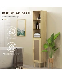 Slickblue Contemporary Bathroom Cabinet with Storage Shelves for Organization