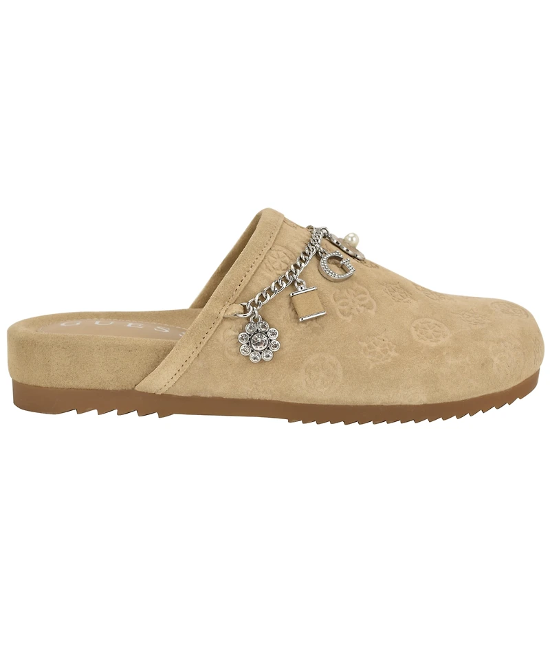 Guess Women's Gavyn Charms Logo Slip-On Clogs