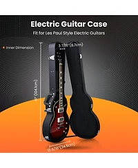 Yescom Electric Guitar Hard Case for Lp Les Paul Style w/ Folding Guitar Floor Stand