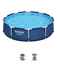 Bestway Steel Pro 10'x30" Round Above Ground Swimming Pool Set with Filter Pump