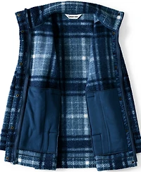 Lands' End Plus Print Boucle Fleece Coat