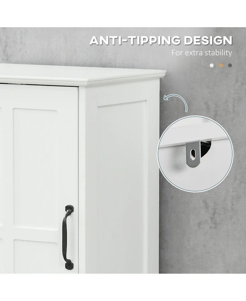 Slickblue Bathroom Cabinet with Space-Saving Construction for Towels and Storage